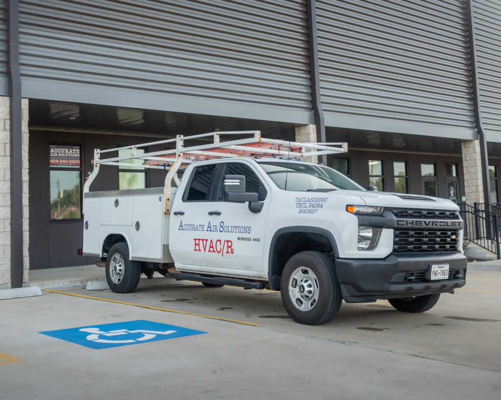 hvac company truck for accurate air in galveston tx