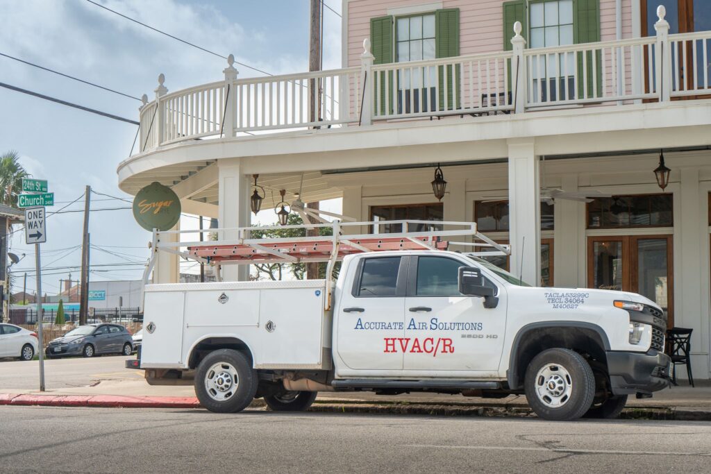 residential hvac company truck in galveston tx